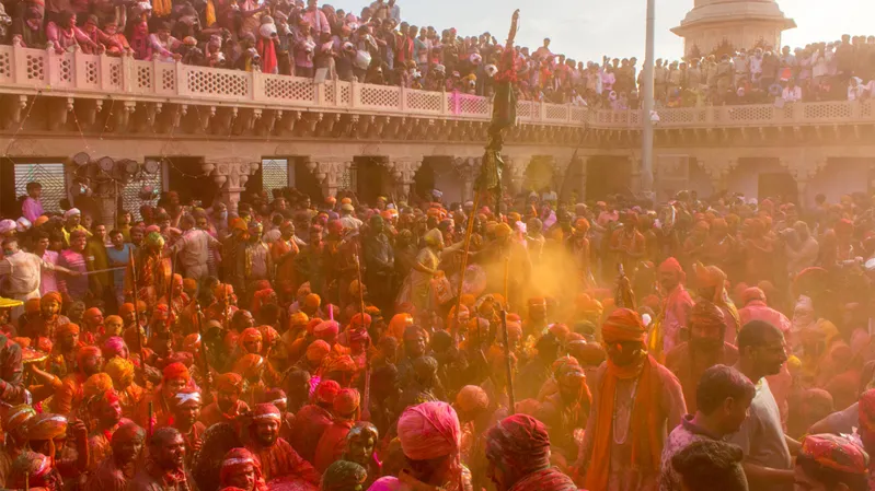 Vrindavan temple Holi 2026
